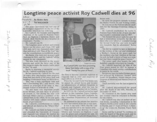 Cadwell, Roy (Died)