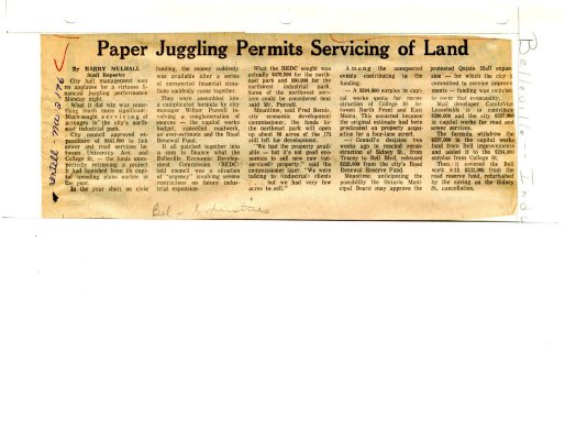 Paper Juggling Permits Servicing of Land