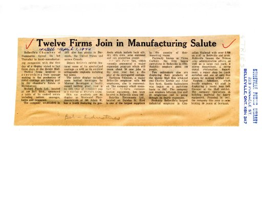 Twelve Firms Join in Manufacturing Salute