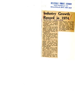 Industry Growth Record in 1974