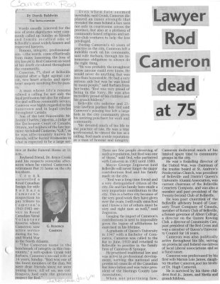 Lawyer Rod Cameron Dead at 75