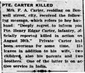 Carter, Henry Edgar (Died)