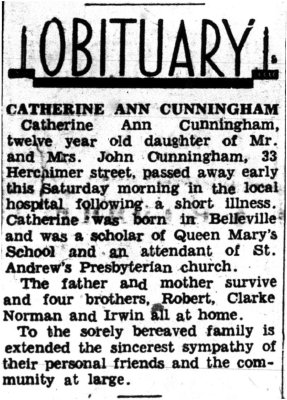 Cunningham, Catherine Ann (Died)