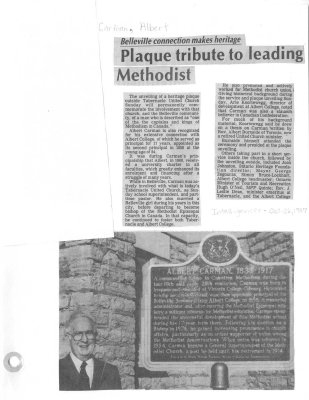 Plaque tribute to leading Methodist