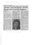 Anne Carruthers' work kept alive with legacy