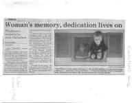 Woman's memory, dedication lives on