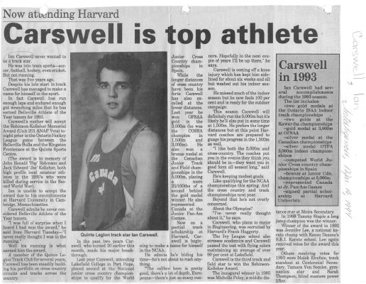 Carswell is top athlete