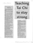 Teaching Tai Chi to stay strong