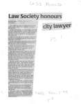Law Society honours city lawyer
