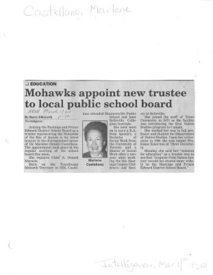 Mohawks appoint new trustee to local public school board