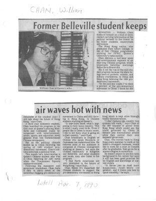 Former Belleville student keeps air waves hot with news