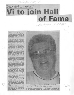 Vi to join Hall of Fame