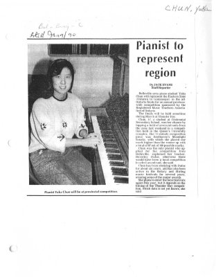 Pianist to represent region