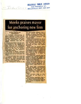 Meeks praises mayor for anchoring new firm