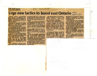 Urge new tactics to boost east Ontario