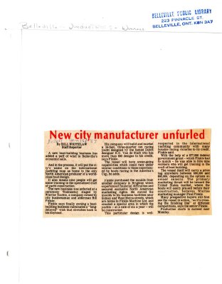 New city manufacturer unfurled