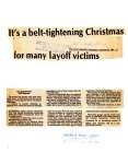 It's a belt-tightening Christmas for many layoff victims