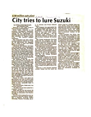 City tries to lure Suzuki