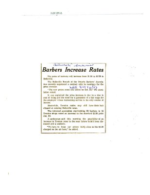 Barbers Increase Rates