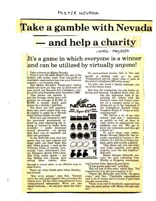 Take a gamble with Nevada - and help a charity