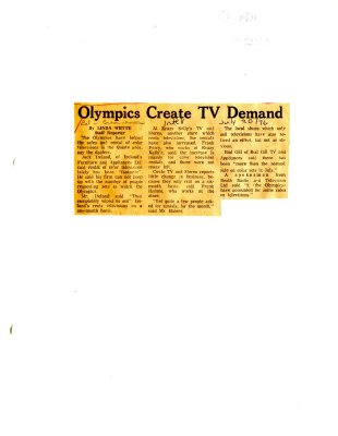 Olympics Create TV Demand