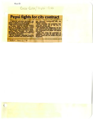 Pepsi fights for city contract