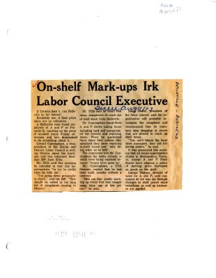 On-shelf Mark-ups Irk Labor Council Executive