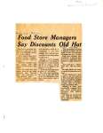 Food Store Managers Say Discounts Old Hat