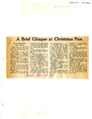 A Brief Glimpse at Christmas Past