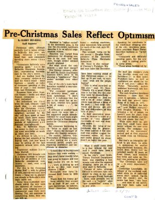 Pre-Christmas Sales Reflect Optimism