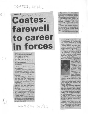 Coates: farewell to career in forces