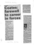 Coates: farewell to career in forces