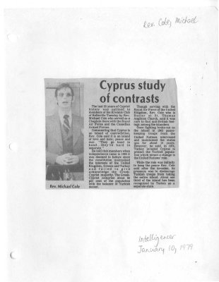 Cyprus study of contrasts