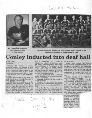 Conley inducted into deaf hall