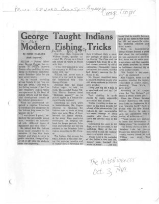 George Taught Indians Modern Fishing Tricks