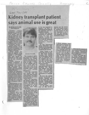 Kidney transplant patient says animal use is great