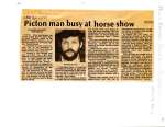 Picton man busy at horse show