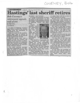 Hastings' last sheriff retires