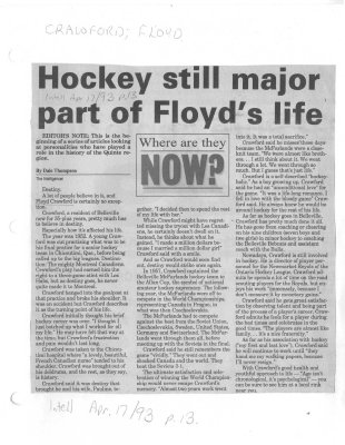 Hockey still major part of Floyd's life