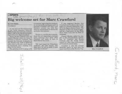 Big welcome set for Marc Crawford