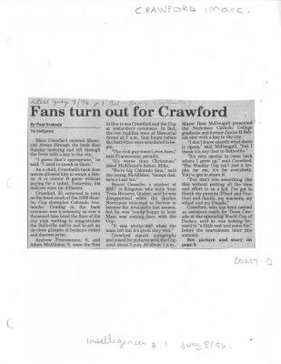 Fans turn out for Crawford