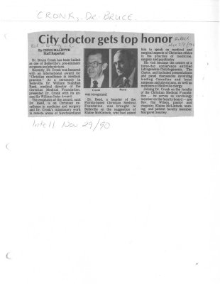 City doctor gets top honor