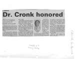 Dr. Cronk honored