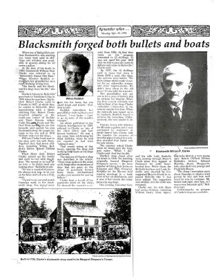 Blacksmith forged both bullets and boats