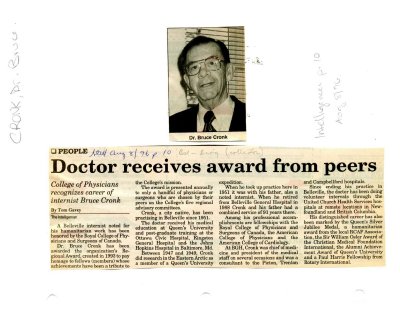 Doctor receives award from peers