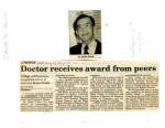 Doctor receives award from peers