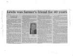 Lewis was farmer's friend for 40 years