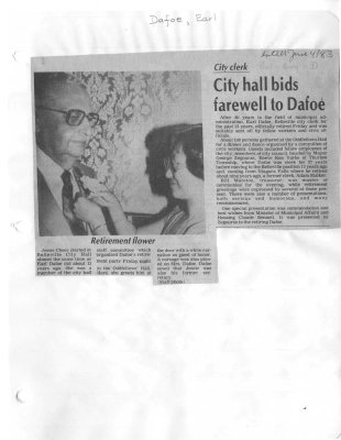 City hall bids farewell to Dafoe