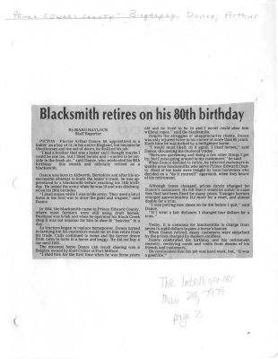 Blacksmith retires on his 80th birthday