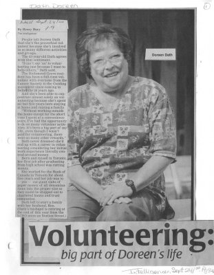 Volunteering: big part of Doreen's life